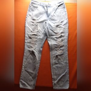 Distressed Light Blue Jeans By Ashley Mason